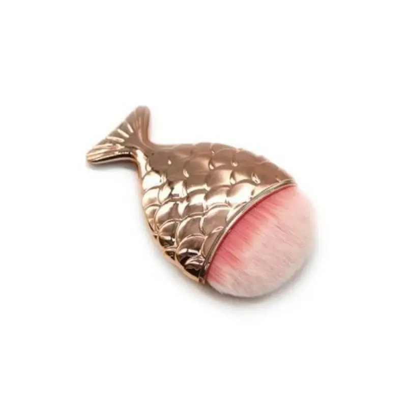 Mermaid Blush Powder Brush Fish Tail Shape Nail Brush Cosmetic Brushes Soft Colorful Cosmetic Brush Manicure Tool Nail Brush — image 7