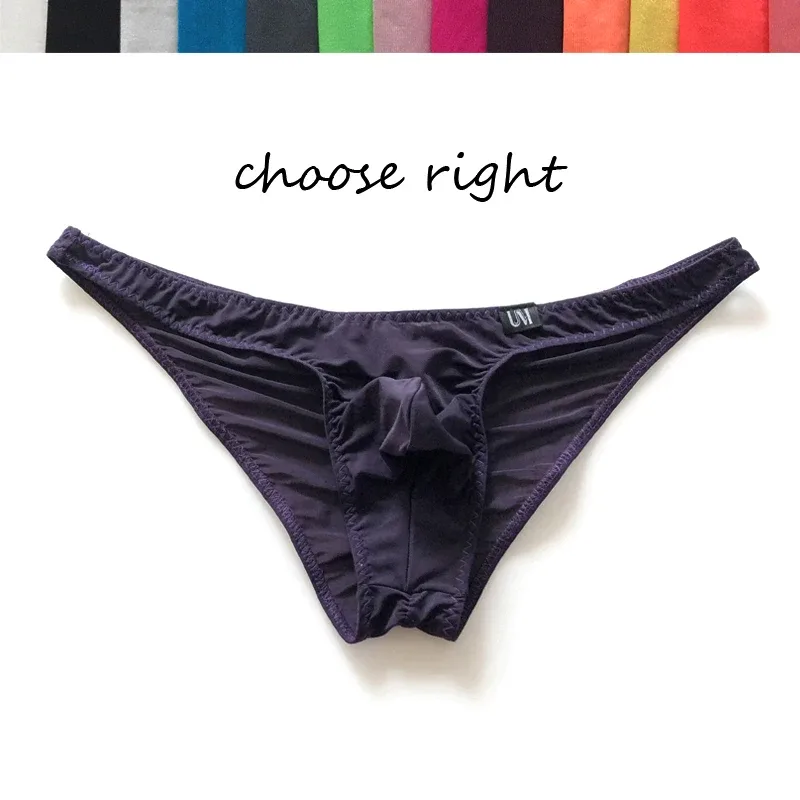 Hip Silk Skating Silk Low Waist Men's Sexy Briefs Ultra-thin Breathable Solid Color Three-dimensional Men's Underwear — image 10