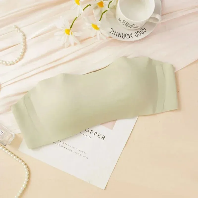 원활한 원피스 튜브 탑 여성 탈착식 패드 Intimates 기본 블랙/화이트/스킨 여성 Strapless Bra Bandeau 섹시한 란제리