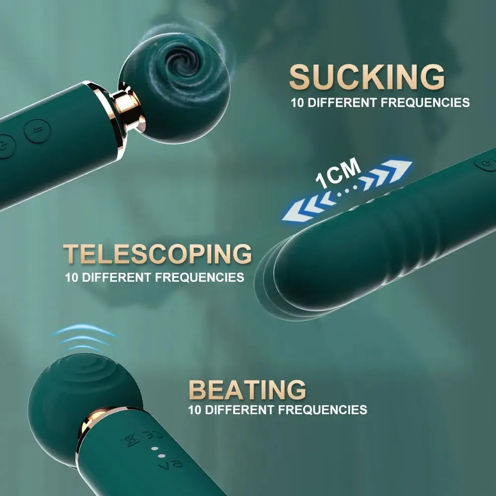 3 in 1 Clitoral Vacuum Sucking Vibrator For Women 10 Modes Telescopic Dildo Flapping Vibrator Adults Goods Sex Toys Female — image 4