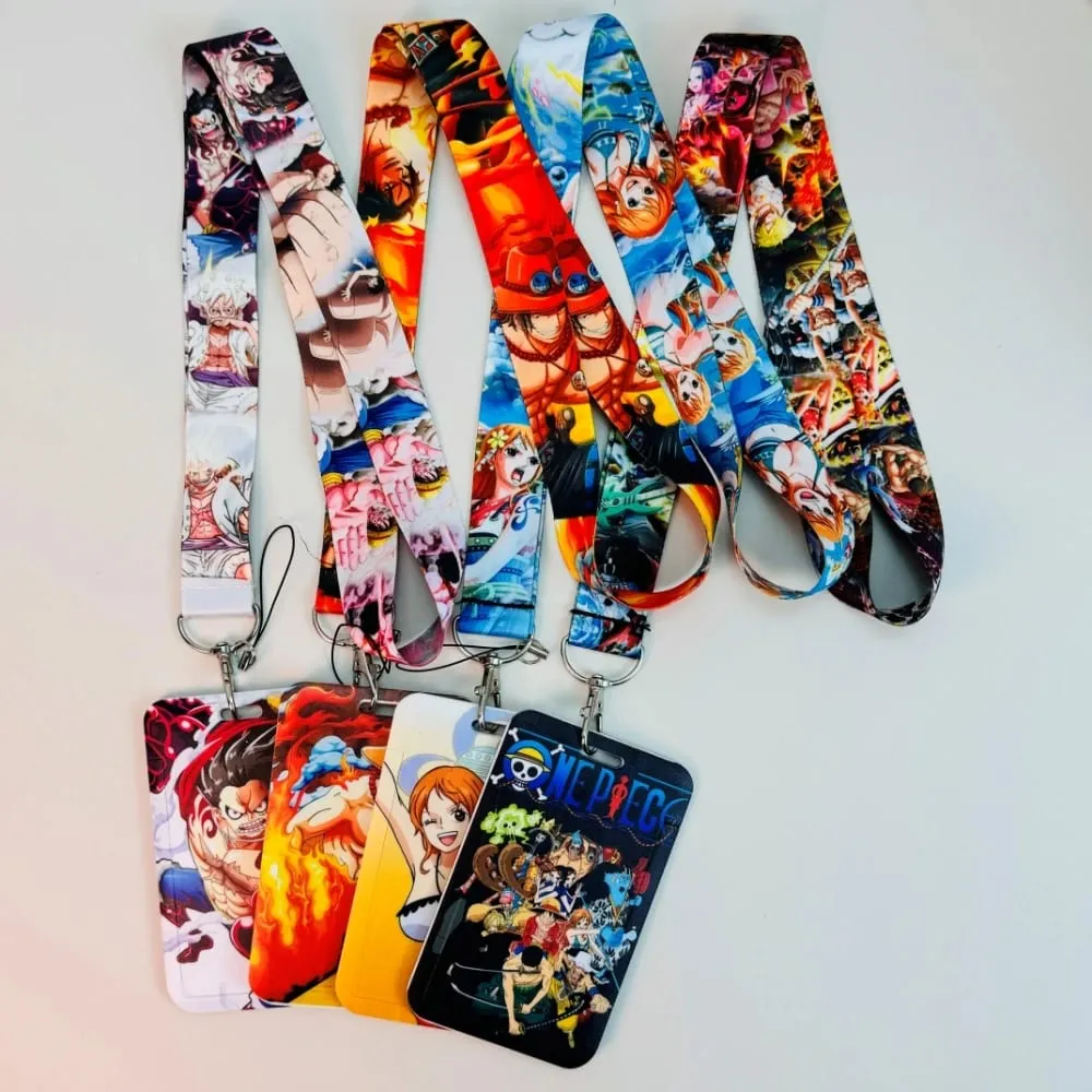 Wholesale One Piece Anime Movie Lanyards Keys Neck Strap Card Badge Gym Key Chain Lanyard Key Holder DIY Hang Rope Keyrings — image 1