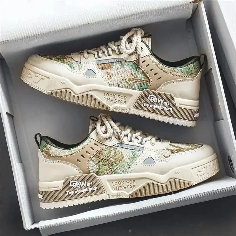 Spring and Autumn new breathable and comfortable shoes student trend versatile thick soled sports and leisure board shoes — image 3