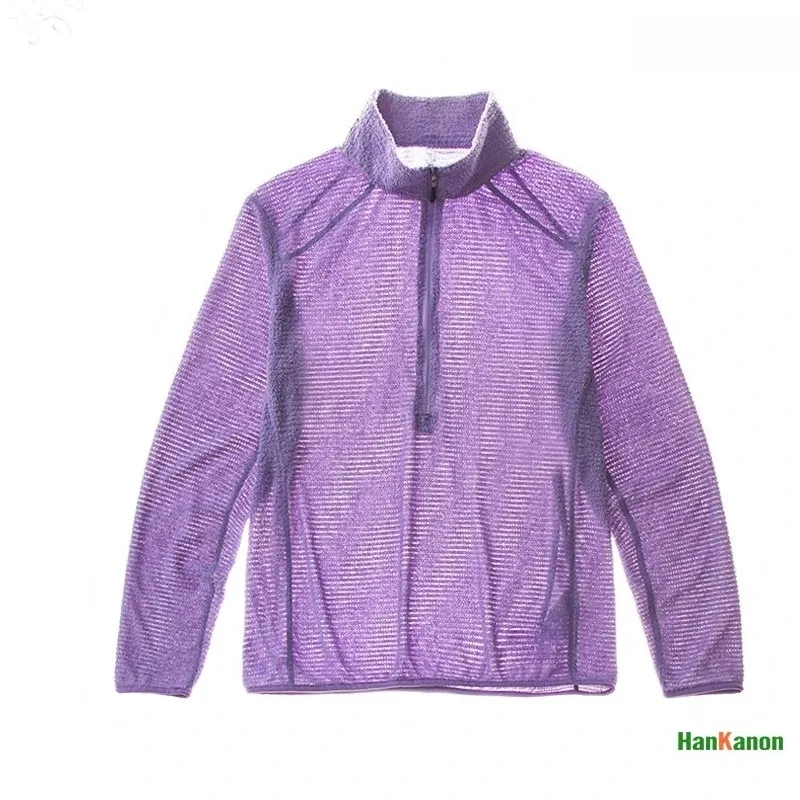 Sweatshirt met opstaande kraag en halve rits voor heren Veelzijdige luchtfleece-basislaag voor buiten kamperen wandelen fietsen — image 11