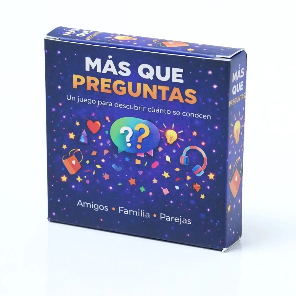 Español Mas Que Preguntas Juego de Cartas de Preguntas para Amigos Familia y Parejas Juego de Mesa Conversacional — image 4