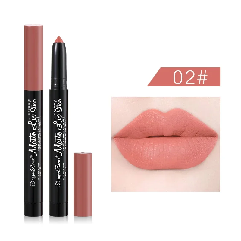 12 Colors Lipstick Pencil Matte Velvet Waterproof Long-lasting Non-stick Cup Lip Stick Sexy Rose Red Automatic Lip Liner Makeup — image 17