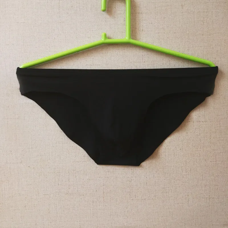 Free Feel Ice Silk Seamless Mens Briefs Solid Underpants Ultra-Thin Panties Male Seamless Low Waist Soft Underwear