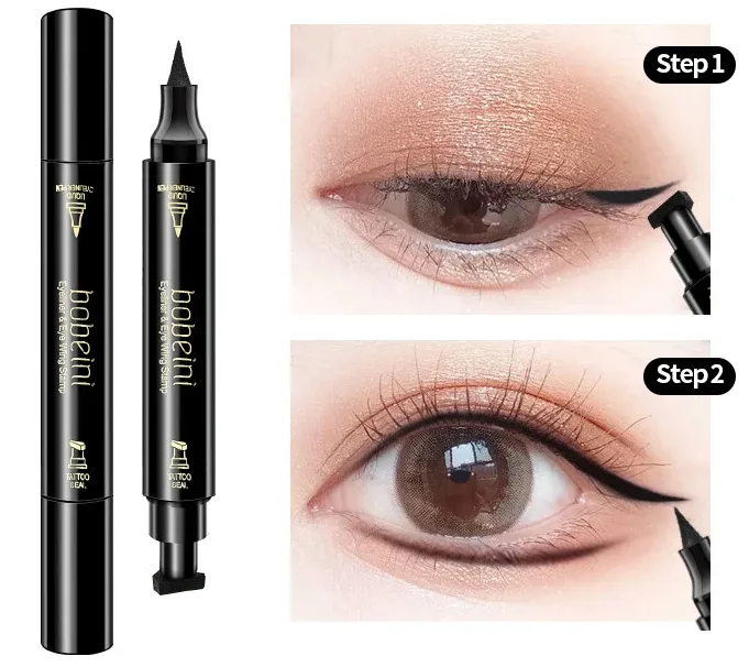 Liquid Eyeliner Pencil Super Waterproof Black Double-Headed Stamp Long Lasting Eyleliner Cat Eye Maquiagem Cosmetic Makeup Tool — image 4