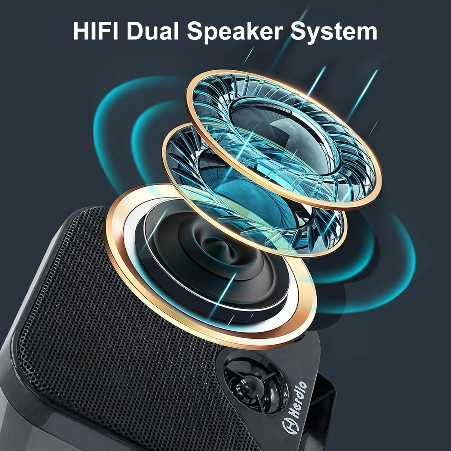 Herdio 4 Inch Heavy Duty Waterproof Boat Marine Box Outdoor Speakers Surface Mounted For Skid Steer ATV UTV RZR Golf Cart Boat — image 2