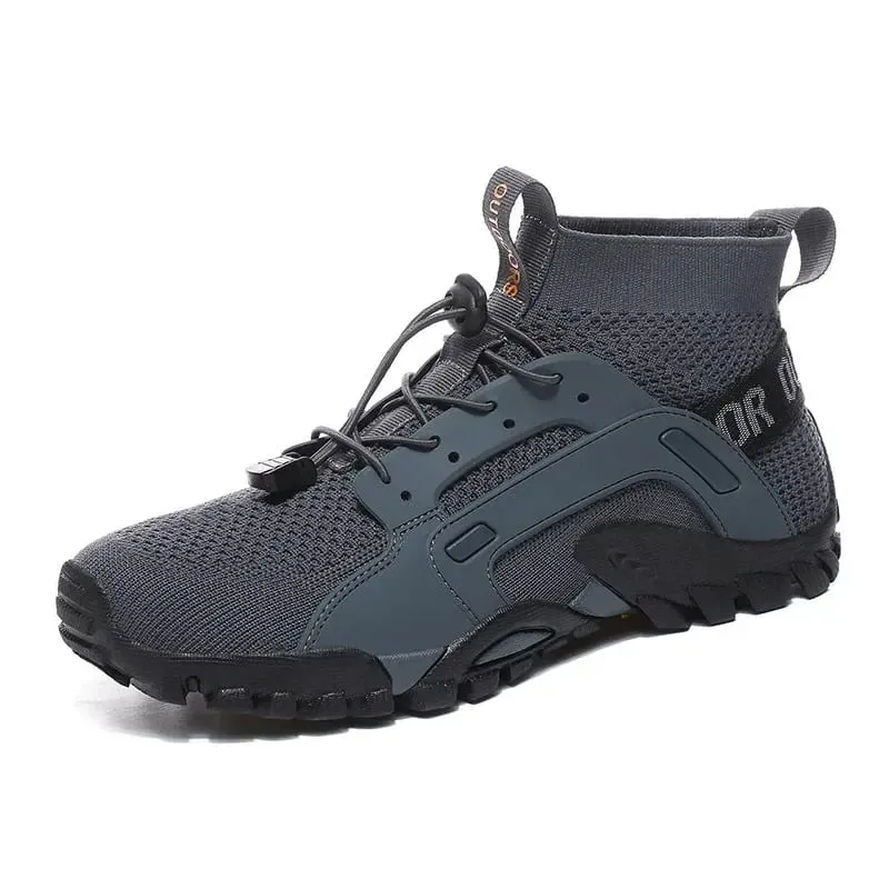 Men's Breathable Shoes Outdoor Non Slip Elastic Band Camping Shoes for Couples Athleisure Men's Shoes