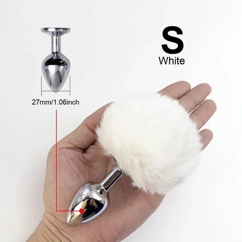 5 Colors 5 Sizes Stainless Steel Rabbit Tail Butt Anal Plug Sex Toy Adult Women Male Sexy Couple Toys Adults Fun Gay Dildo Gifts — image 9