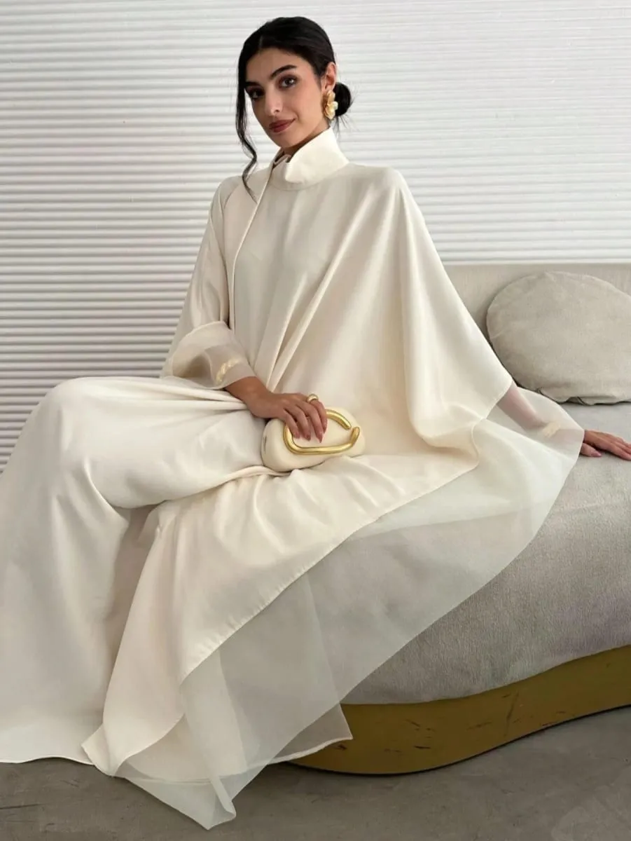 ตะวันออกกลาง Abaya ผู้หญิง Abayas แขนยาวหลวมประกวดชุดราตรี Kaftans Jilbabsเสื้อผ้าอิสลามแบบดั้งเดิม — image 6
