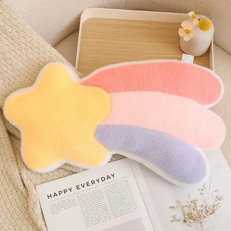 Hot sale Candy Rainbow Lucky Cloud Star Moon Plush Pillow Colorful Crown Memeor Pillow Cushion Sofa Home Decoration Throw Pillow