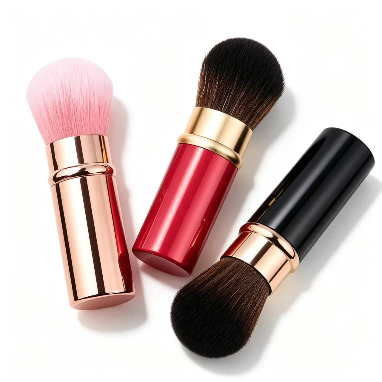 Travel-ready Portable Telescopic Makeup Brushes Set - Metal Handle para sa Blush Contouring Powder Perpektong Compact Size para sa On-the-G — image 3