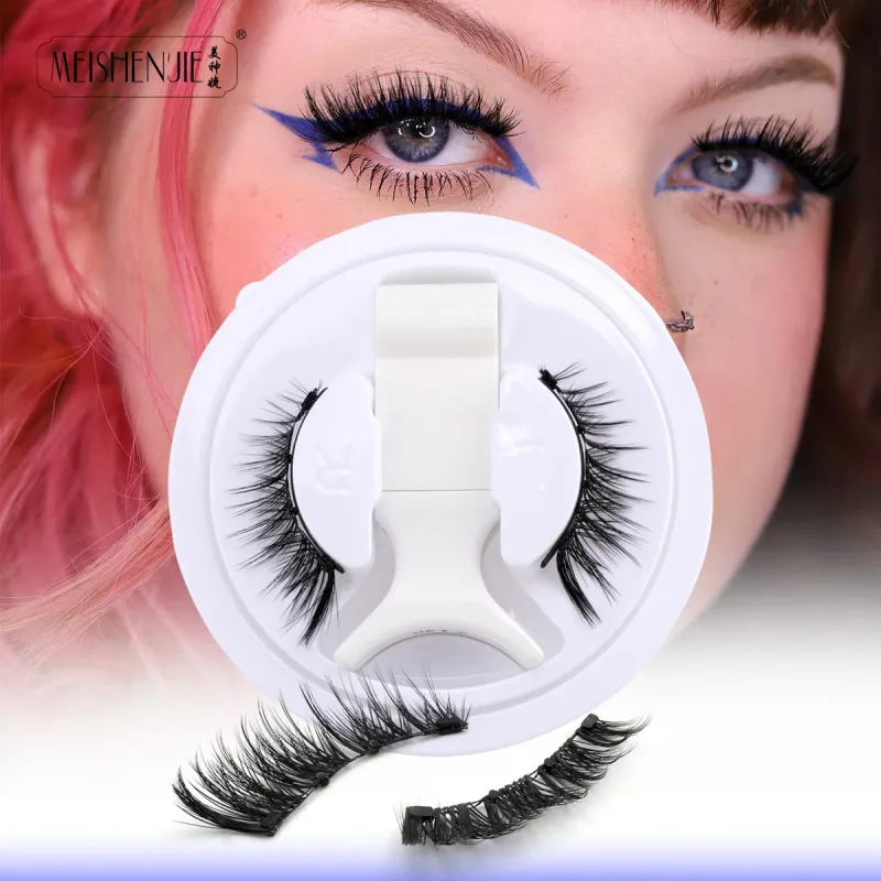 Magnetic Eyelashes 1Pcs No Glue Needed Reusable Natural Look 3D Lashes Easy Apply Soft Magnetic Lashes Kit for Eye Makeup