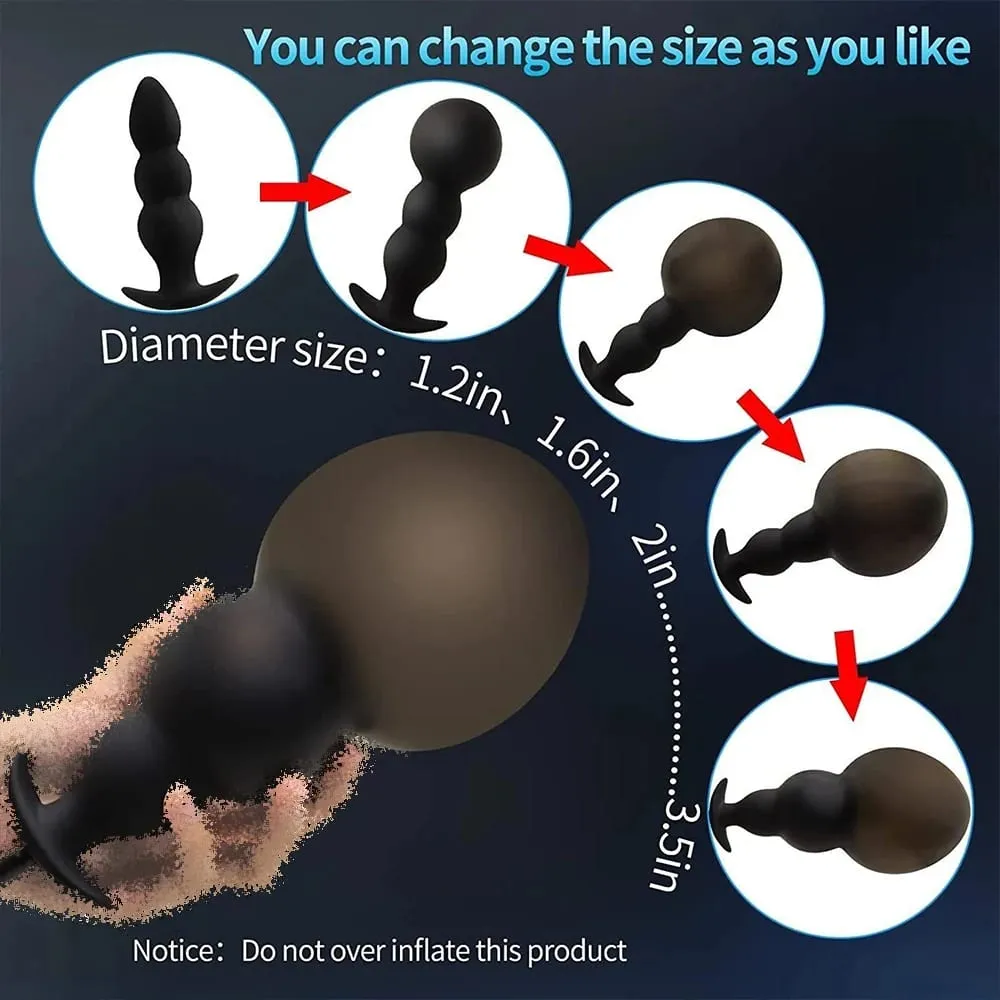 Inflatable Anal Dildo Plug Expandable Butt Plug with Pump Sex Toys for Women Men Anal Dilator Massager Adult Products — image 2