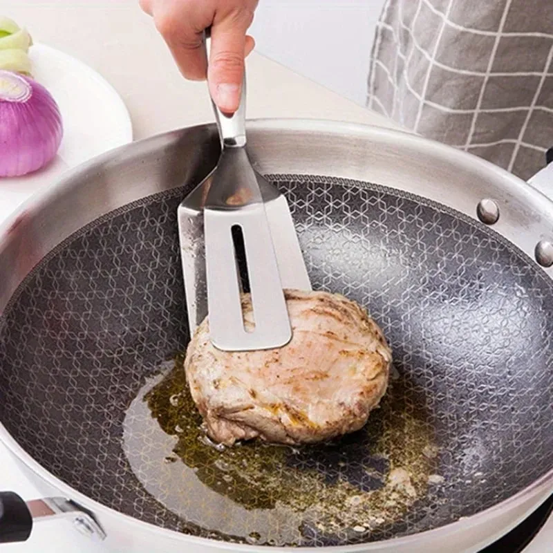 Kitchens Tongs Premium Stainless Steel Multipurpose Gripper Bread Clip/Steak Clamps/Fried Steak Clamp/Barbecue Tongs — image 5