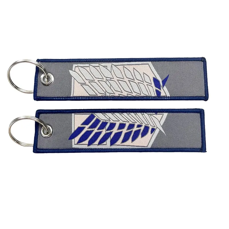 Embroidery Cool Eagle Beak Keychain Lanyard Anime Manga Series Badge Holder USB Pendant Portable Key Lanyard Accessories