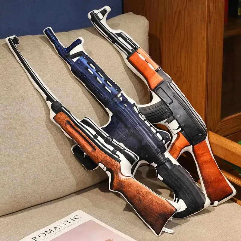 Super Cool Realistic Stuffed Printed Firearm Plush Toys Soft Funny Lifeiliek Rifle Sniper Rifle Toys Game Props For Boys — image 6