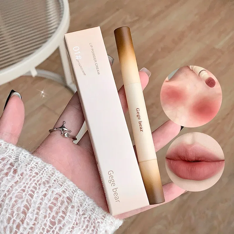 Gege Bear Velvet Matte Lip Powder Cream Long-Lasting Moisturizing Lipstick Autumn-Winter Color Natural-Looking Lip Stain — image 2