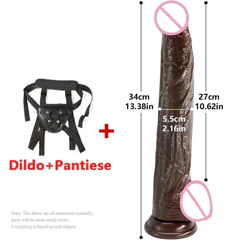 13.3in Super Long Penis Dildo Realistic Soft Dildo With Suction Cup Anal Sex Toys For Men Women Masturbator Huge Phallus — image 8