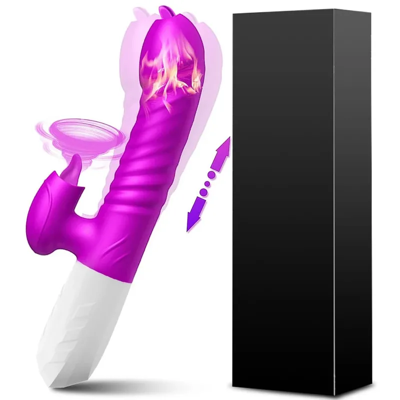 여성을위한 추진 진동기 G Spot Clitoral 젖꼭지 자극기 난방 현실적인 딜도 라구 딜도 자위 성인 섹스 토이 — image 8