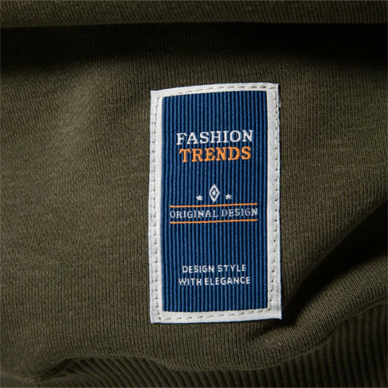 Cotton-blend Mens Crew Neck Solid Color Sweatshirts Pullover Casual Sport Sweatshirt for Men — image 2