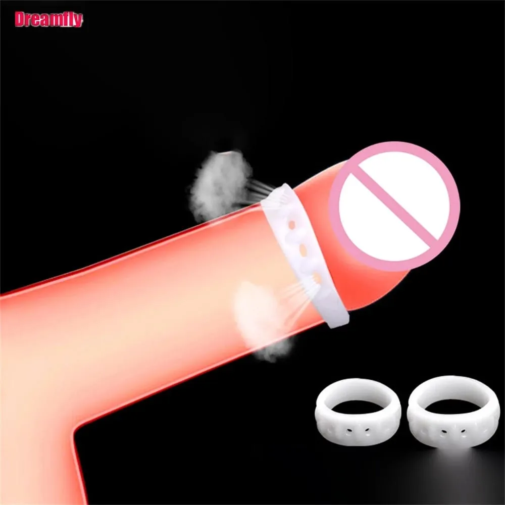 2Pcs Penis Rings Foreskin Corrector Resistance Ring Delay Ejaculation Couple Cock Rings Adult Game Shop Sex Toys For Men — image 2