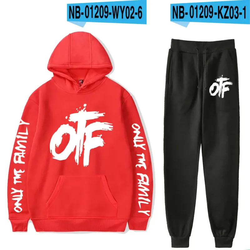 Harajuku Comfortable Funny OTF Letter Φούτερ Φούτερ Κοστούμι Ανδρικό/Γυναικείο Φούτερ + Παντελόνι Κοστούμι Χαριτωμένο σετ 2 τεμαχίων Ρούχα — image 15
