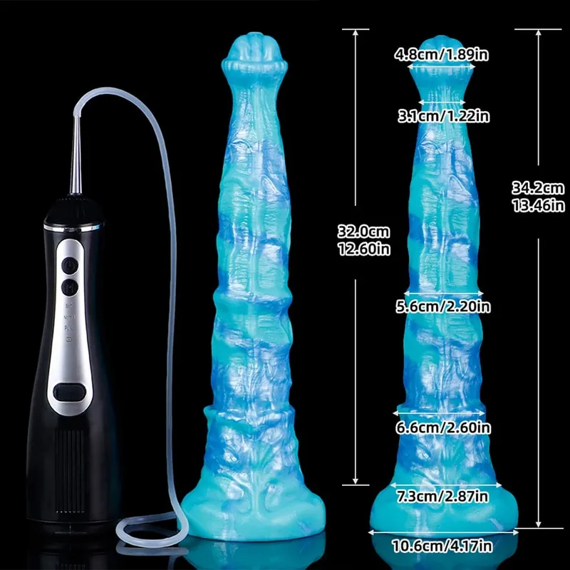 Silikonová elektrická stříkací dilda Fantasy s přísavkou Masážní přístroj prostaty Sexuální hračky s ejakulací penisu pro ženy Muži