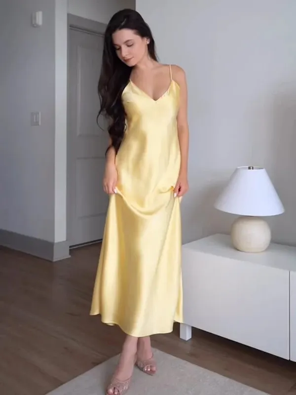 Kobiety Off Shoulder różowe satynowe sukienki Maxi moda bez rękawów Backless Bodycon suknie z wycięciami kobiece wieczorowe szaty imprezowe 2025 — image 8