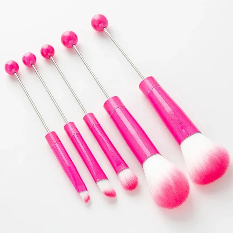 5pcs Beadable Makeup Brushes Unique Brushes Silicone Beads DIY Makeup Cosmetic Brushes Beaded Brushes Kit For DIY — image 7
