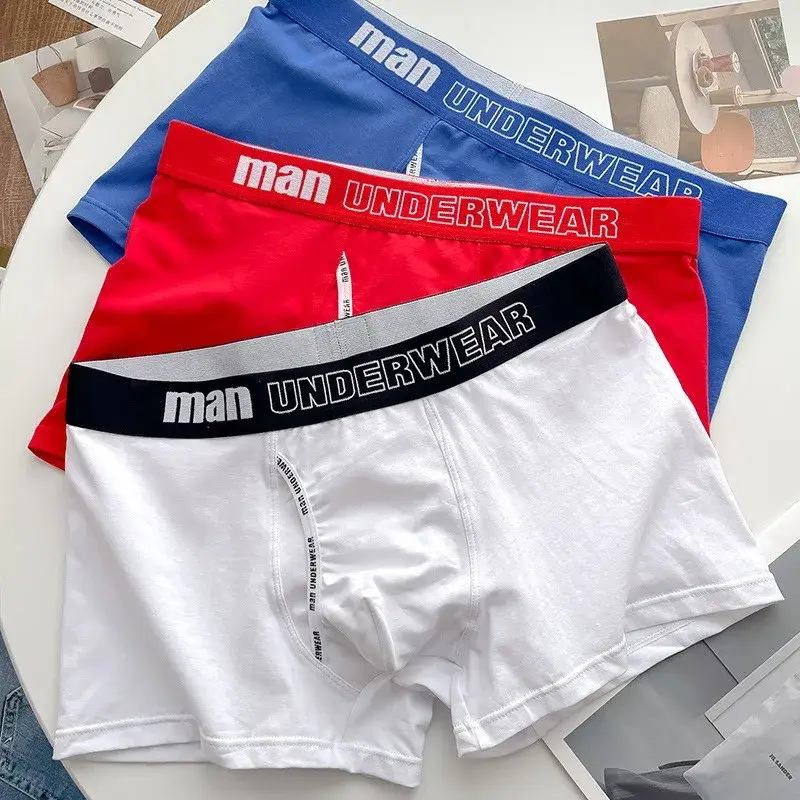Mens Underwear 3PCS Pure Cotton Boxer Shorts Comfortable Breathable Underpants Male Panties Boxershorts Men Plus Size 4XL Briefs — image 2
