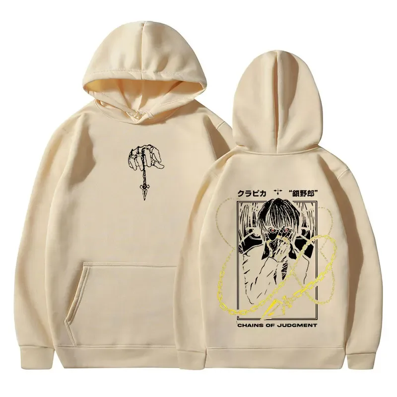 Anime Hunter X Hunter Hoodies Kurapika Manga Graphic Hooded Sweatshirts Men's Women Clothing Long Sleeves Oversized Pullovers — image 9