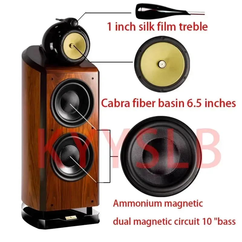 300W 10-inch High Power Three-way 4-unit High-end Passive Speaker Home Theater Floor Speaker Large Bass Speaker High Fidelity — image 3