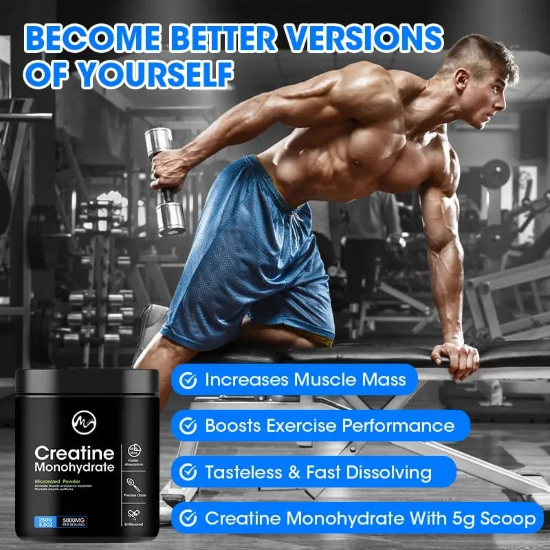 Creatine Monohydrate Energy Performance Whey Proteins for Muscle Mass Workout Recovery Friendly Adult Nutritional Supplement — image 5