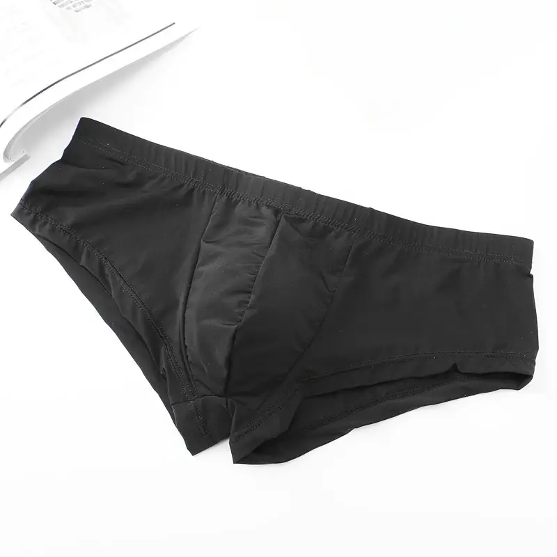Men's Panties Ice Silk Breathable Underwear Thin See-Through Bikini Slip Homme Sexy Ultra Low Waist Bulge Pouch Boxer Briefs — image 3