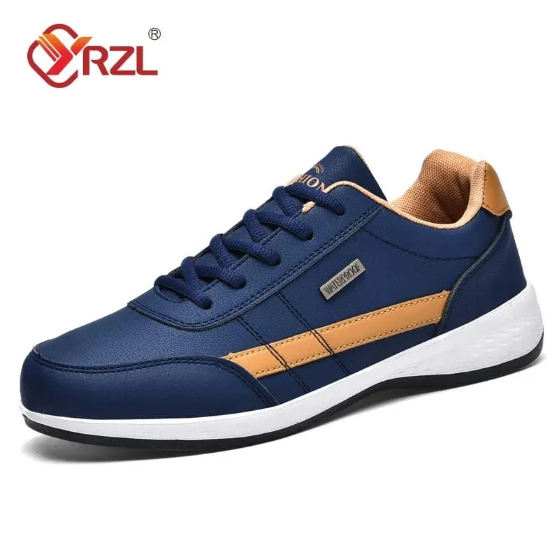 Men Shoes Spring Autumn Waterproof Walking Sneakers Leisure Male Leather Sports Shoes Non-Slip Footwear Tennis for Men — image 2
