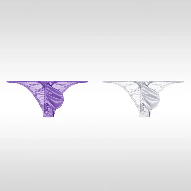 Men's Underwear Ice Silk Low Rise Sexy Bikini Briefs
