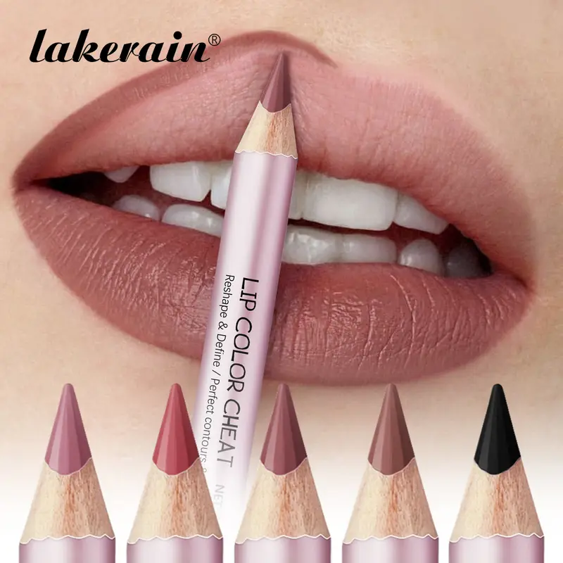 Slim Lip Liner Pen Nude Matte High Color Define Sexy Lips Precision Waterproof Long-lasting Girlfriend Gifts Lip Liner Pen
