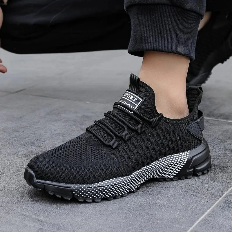 Men's Mesh Shoes Unique Grid Trend Design Breathable Comfortable Running Shoes Summer New Track Field Basketball Sports Shoes — image 5