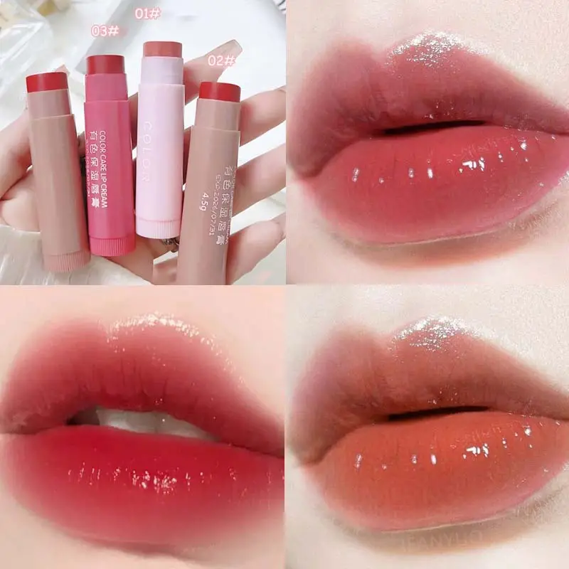 3-Piece Water Glow Lip Oil Set Long-Lasting Moisturizing Anti-drying Plumping Colored Lip Balm Lipstick Fade Lip Line Makeup Set — image 2