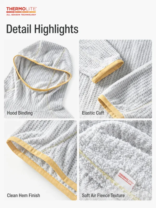 THERMOLITE® Men's Lightweight Air Fleece Hoodie Contrast Stitch Thermal Pullover Sweatshirt Quick Dry Outdoor Athletic Tech Top — image 24