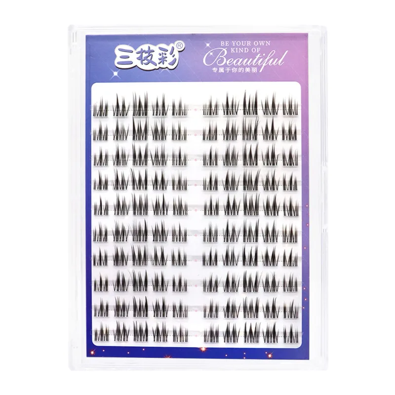 Korean U Shaped Individual Lashes Cluster Segmentation Natural Wispy Soft V Shaped Lash Extension Comic Eye Lashes