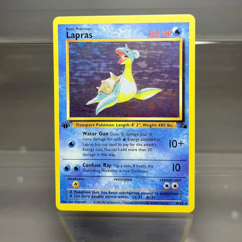 PKM Single Cards Fossil Gengar Dragonite 1st Edition Kabutops Lapras PTCG Proxy Cards Collection Battle Cards Toys Gifts — image 5