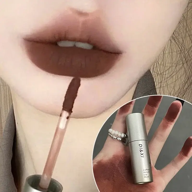 6 Color Long-Lasting Waterproof Matte Velvet Lip Gloss Mist Liquid Matte Lipstick Non-stick Cup Lip Glaze Lip Makeup Cosmetics — image 2