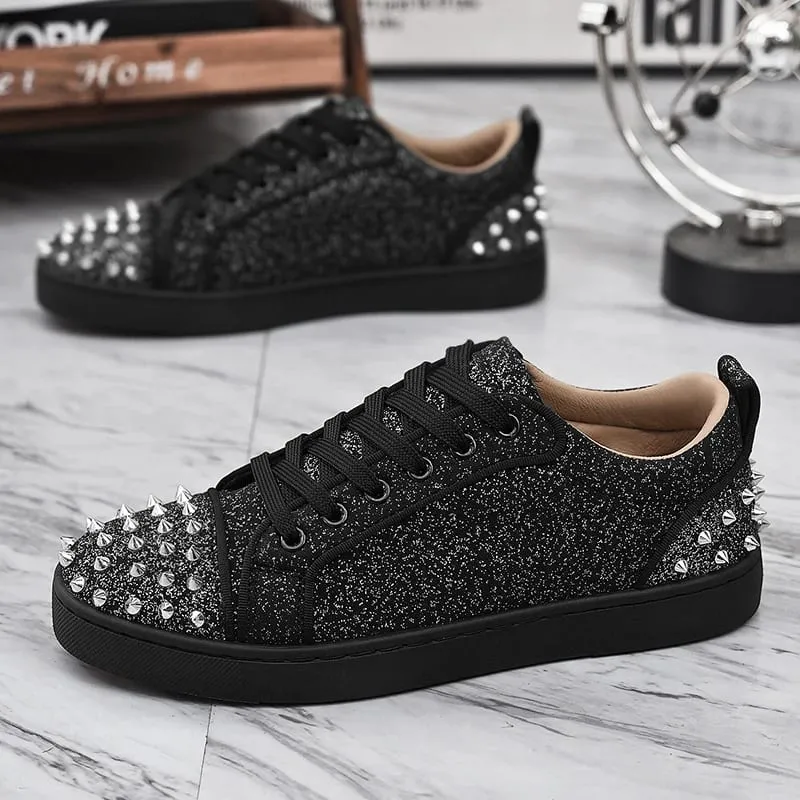 Comfortable Breathable Studded Sneakers for Men Women Casual Sports Shoes Fashion Lightweight Walking Shoes — image 11