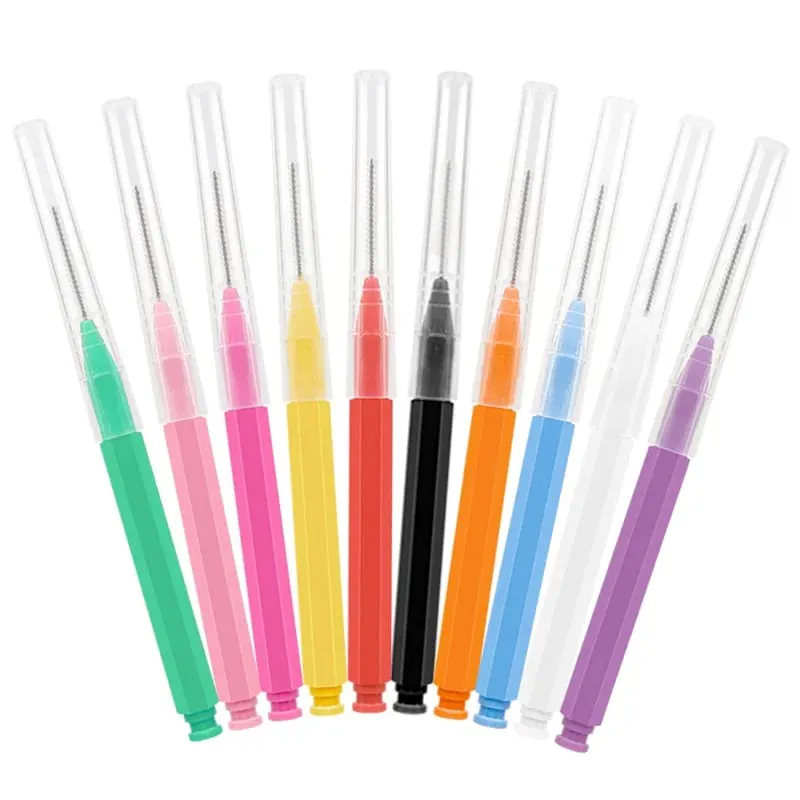 40pcs Mini Eyebrow Brush Brow Perm Makeup Brush Lashes Extension Lifting Bendable Mini Eyelash Brushes Dental Clean Beauty Tools