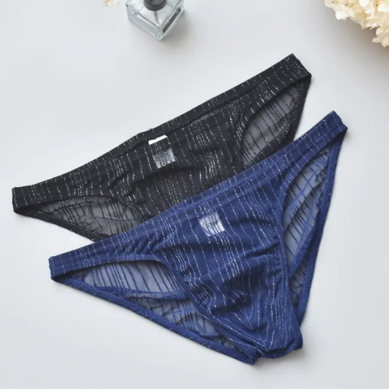 Men's Sexy Underwear, Transparent and Fun Mesh Thin Transparent Quick Drying Triangle Pants, Low Waist Breathable Underwear — image 2