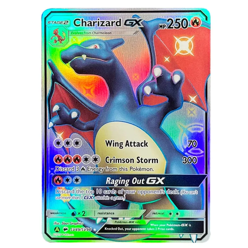 PKM Cards Holographic Charizard Ex GX Rainbow Blastoise VMAX Darkrai VSTAR Hobbies Rare Collection Battle Cards Toys Gifts — image 4