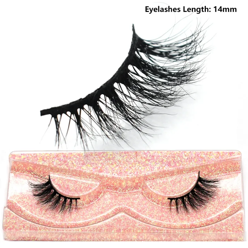 Demi-cils naturels 3D en vison, courts, duveteux, vaporeux, bande croisée, doux, Extension, maquillage — image 16